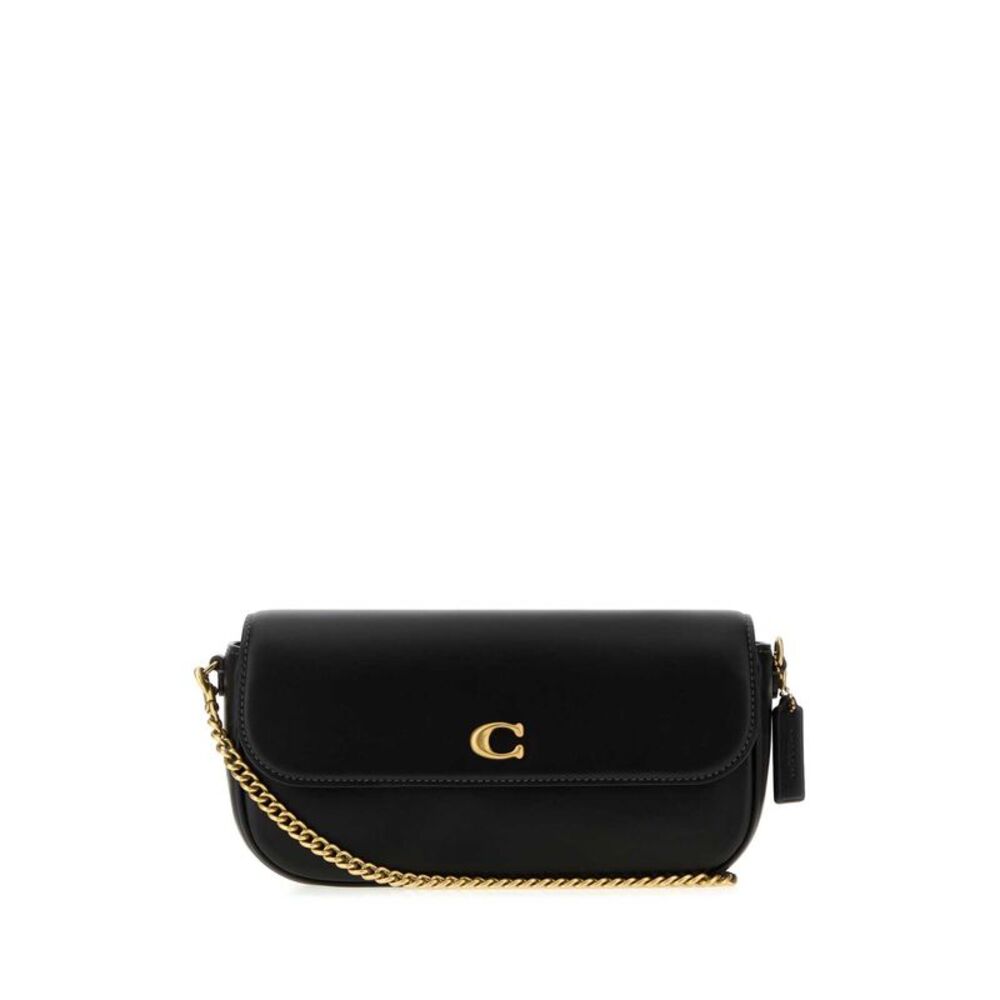 Coach New York Women Black Leather Brook Shoulder Bag